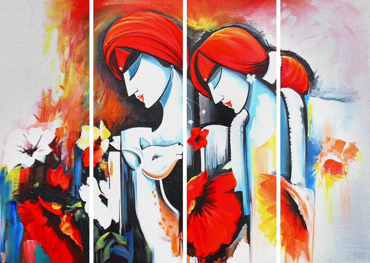 Shop Krishna-nize Your Home: Divine Love Framed Wall Art Quartet